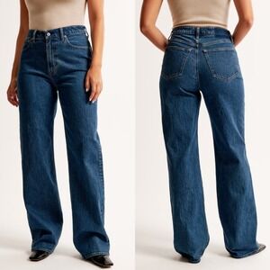 Abercrombie & Fitch Women's Blue Straight Leg Jeans